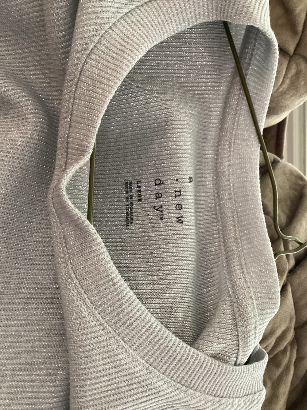 a new day Light Gray Long Sleeve Women's Knit Top